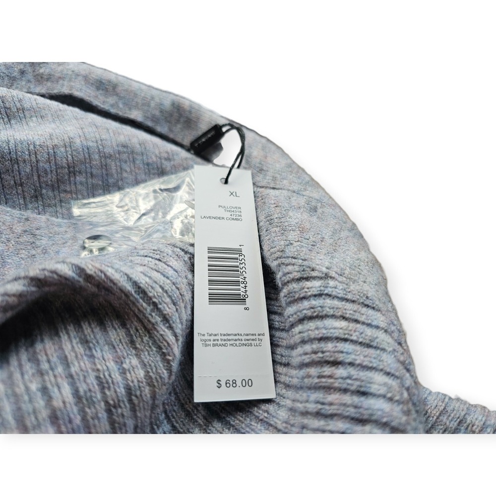 Tahari‎ Women's Pullover Sweater Size XL Lavender Combo 88% Polyester 12% Nylon - Picture 5 of 12
